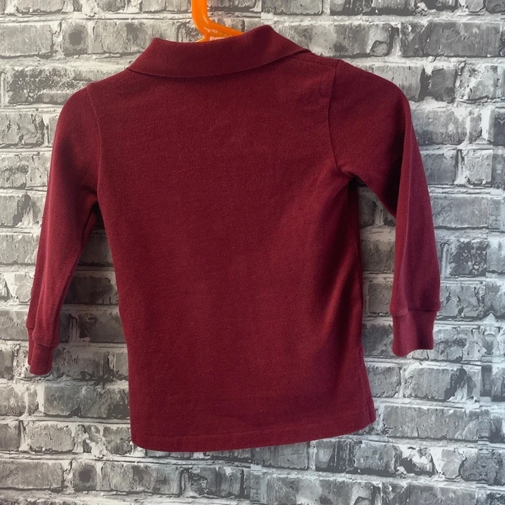 Ralph‎ Lauren Kids Maroon Long Sleeve Polo